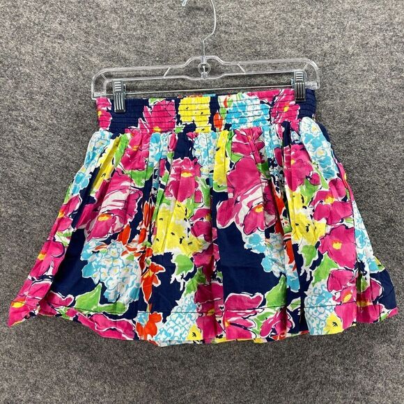 Aéropostale Dresses & Skirts - 5/$45 Aeropostale Skirt Women S Small Blue Floral Short Pull On Elastic Waist